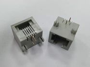 6P2C Female Vertical RJ45 Connector Through Hole Mounting